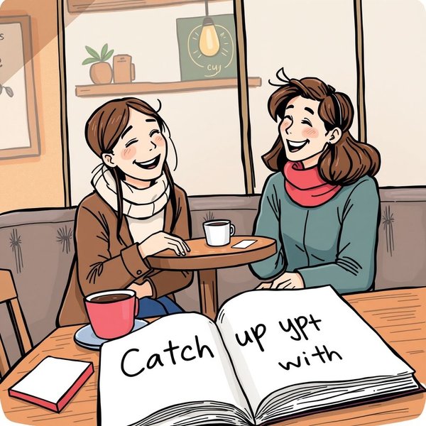 Using the phrasal verb Catch up with in English conversation