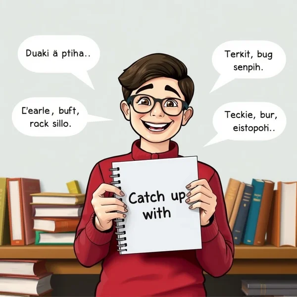Using the phrasal verb Catch up with in English conversation