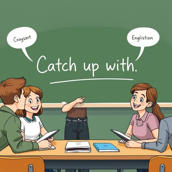 Using the phrasal verb Catch up with in English conversation
