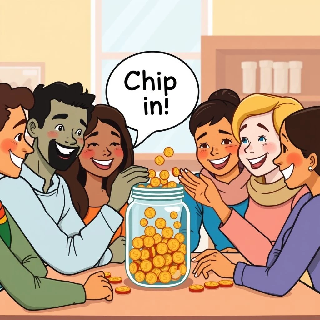 Comprendere il phrasal verb Chip in: significati, uso ed esempi
