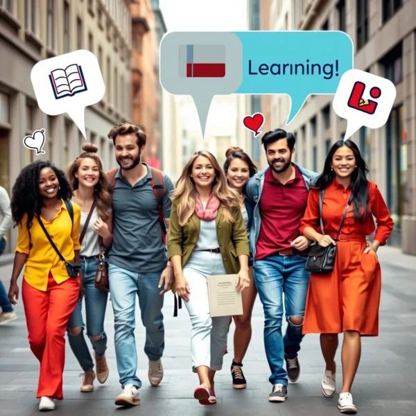 Image showing people walking together with text overlay: Understanding the Phrasal Verb 'Come Along'