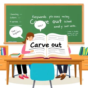 Comprendre le verbe à particule Carve out : signification et usage en anglais