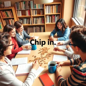 Comprendre le verbe à particule Chip in : significations, utilisation et exemples