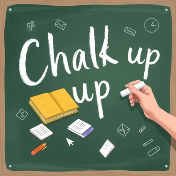 Het begrijpen van de betekenissen van het phrasal verb Chalk up
