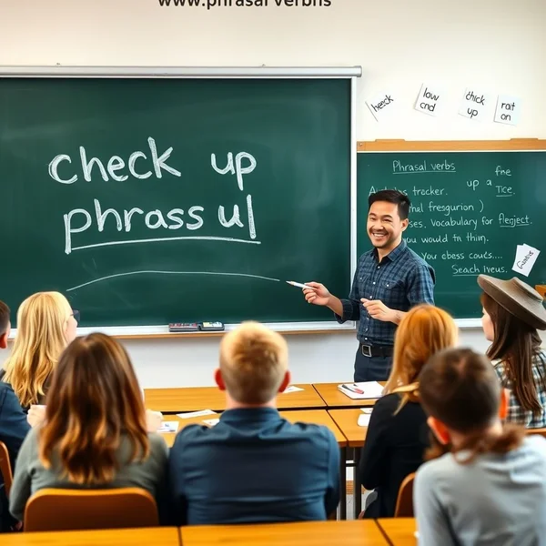 Gambar yang menggambarkan konsep penggunaan phrasal verb Check up on seseorang atau sesuatu