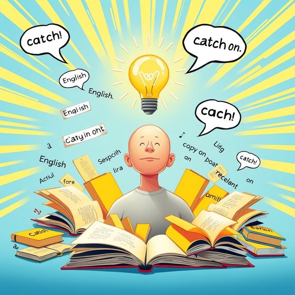 Image showing a lightbulb turning on to represent understanding the phrasal verb catch on