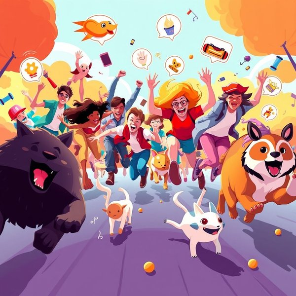A dynamic illustration for the phrasal verb Chase After
