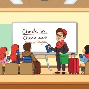 فهم الفعل المركب Check in دليل شامل مع أمثلة وتمارين