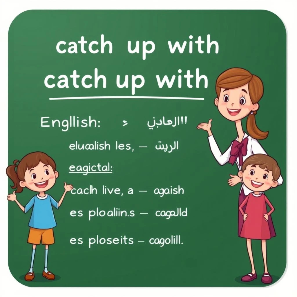 Catch up with: فهم الفعل المركب وكيفية استخدامه الصحيح في الإنجليزية