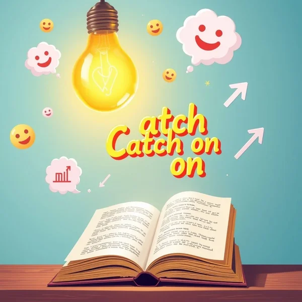 Image showing a lightbulb turning on to represent understanding the phrasal verb catch on