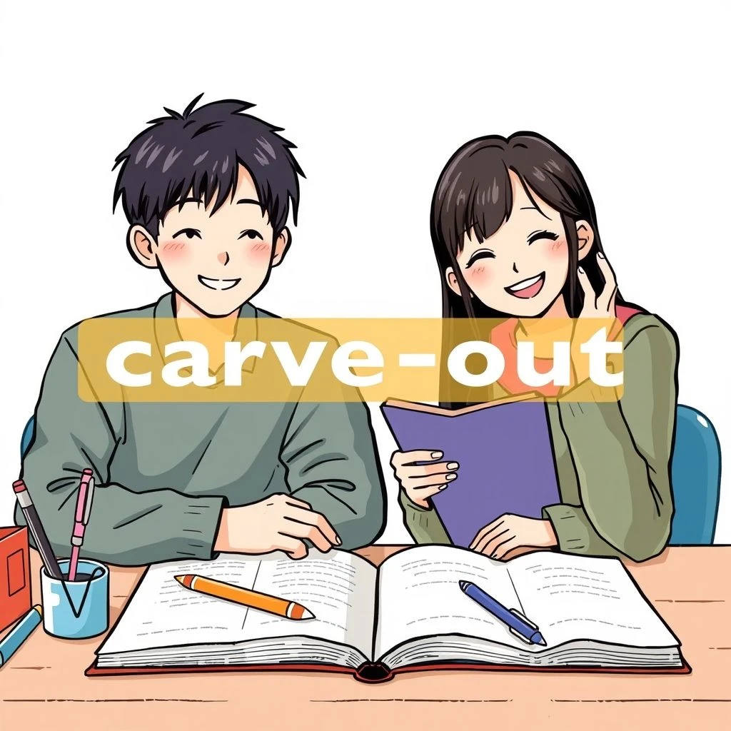 句動詞Carve outとは？意味や英語での使い方・文型・同義語・練習問題