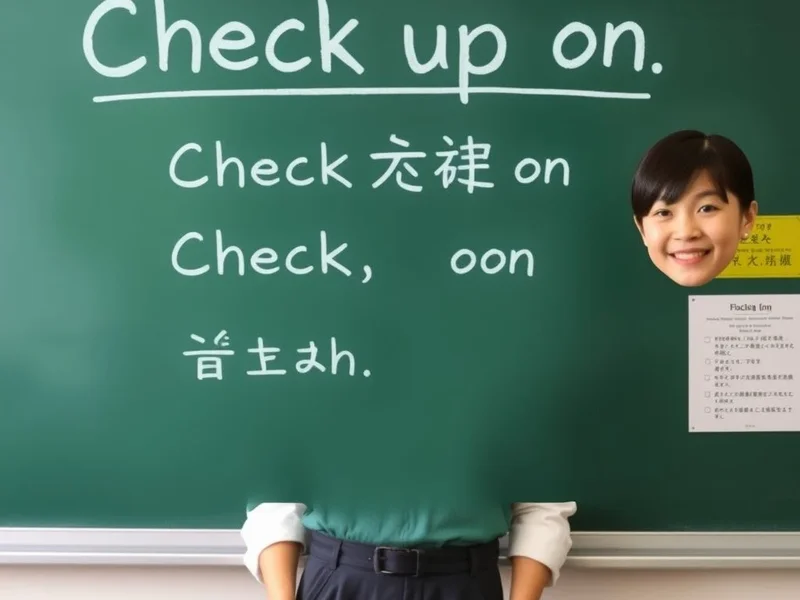 Image illustrating the concept of using the phrasal verb Check up on someone or something
