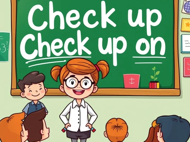 Image illustrating the concept of using the phrasal verb Check up on someone or something