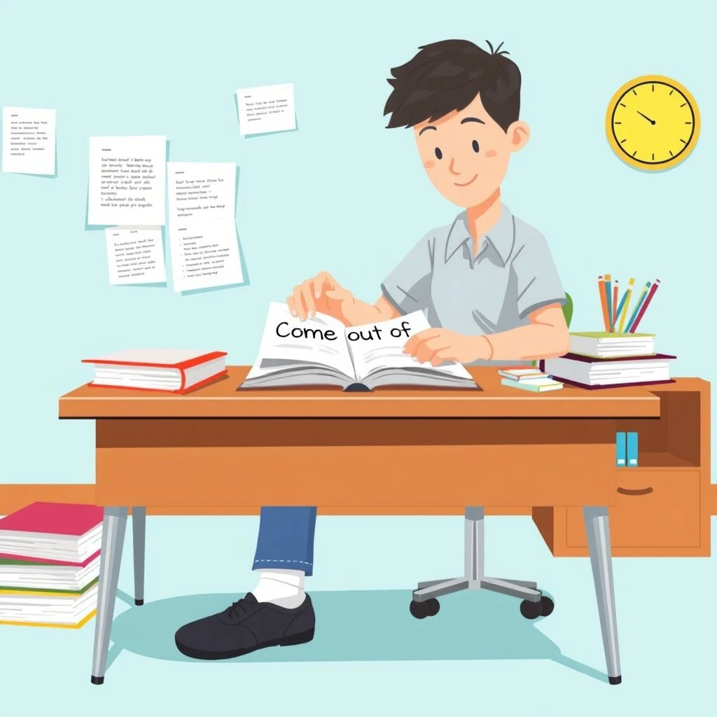 Comprendere il verbo frasale inglese Come out of: significati e utilizzo