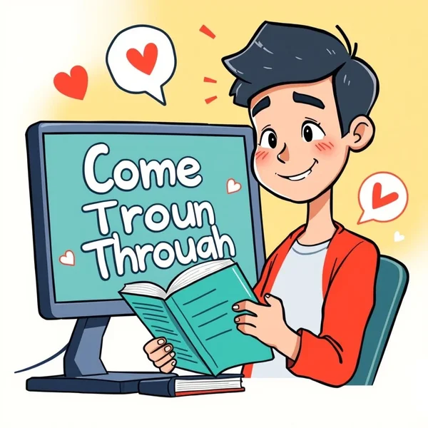 Image title: A person successfully navigating a challenge, illustrating the concept of "come through"