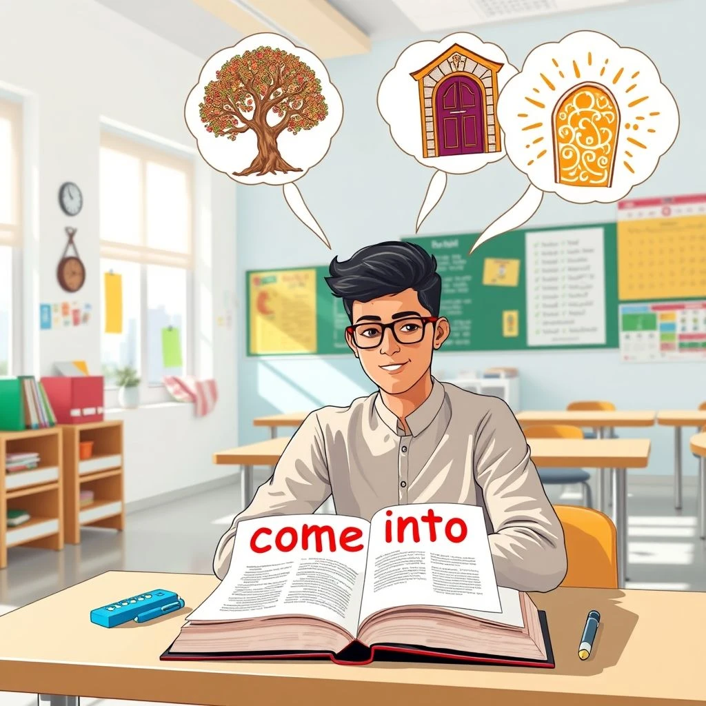 Come into: فهم الفعل المركب والمعاني والاستخدام ببساطة للمبتدئين