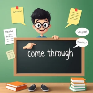 فهم come through: معاني واستخدامات الفعل المركب في الإنجليزية
