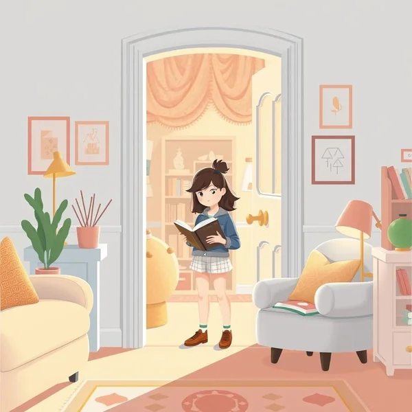 A welcoming open door, illustrating the phrasal verb "Come in"