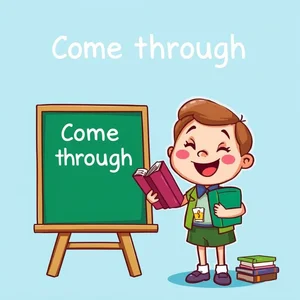理解短语动词 Come through 含义用法结构相关词近义词练习理解 come through