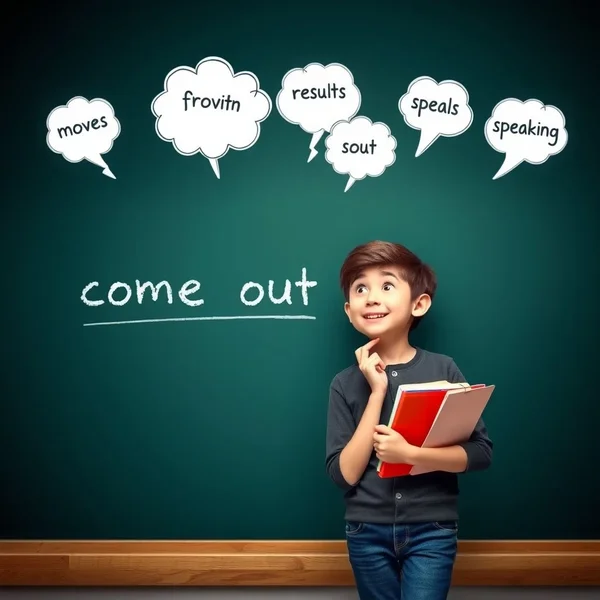 Image illustrating the concept of "Come out of"