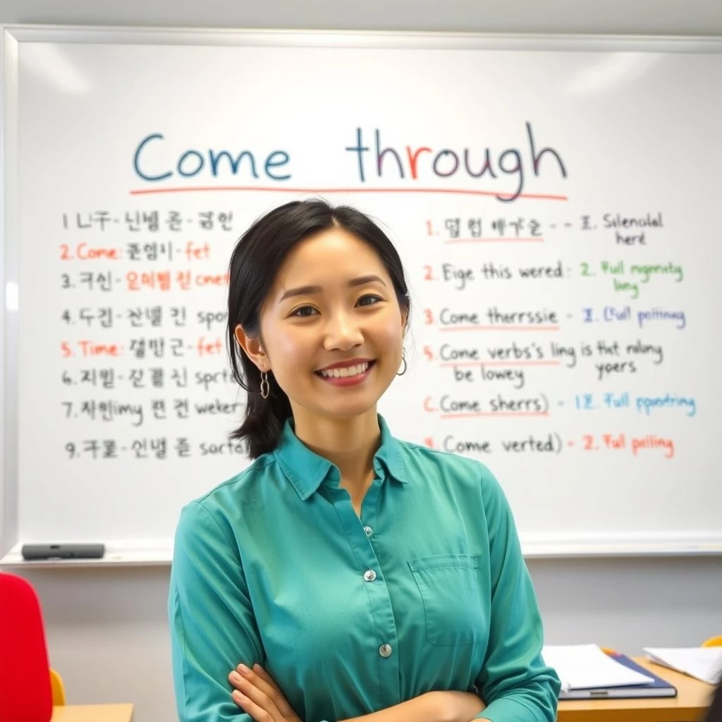 구동사 Come through 이해: 의미와 용법, 예문과 동의어까지 한눈에