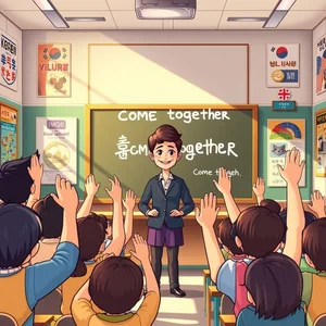 Come together 동사구 의미와 용법, 유의어, 연습문제 완벽 이해