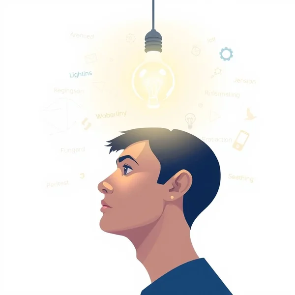 Image illustrating a person having an idea, representing how to come up with solutions