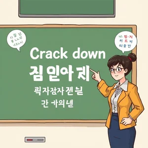 구동사 이해하기 Crack down을 효과적으로 사용하는 방법