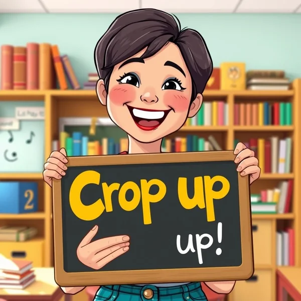 Understanding the phrasal verb crop up