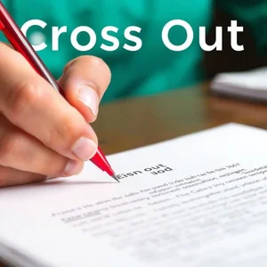 Comprendre le verbe à particule anglais Cross out : signification et utilisation efficace