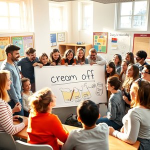 Het Engelse Werkwoord met Partikel Begrijpen Cream off voor Beter Engels