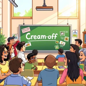 فهم الفعل المركب الإنجليزي Cream off وتعلم معانيه واستخداماته بسهولة