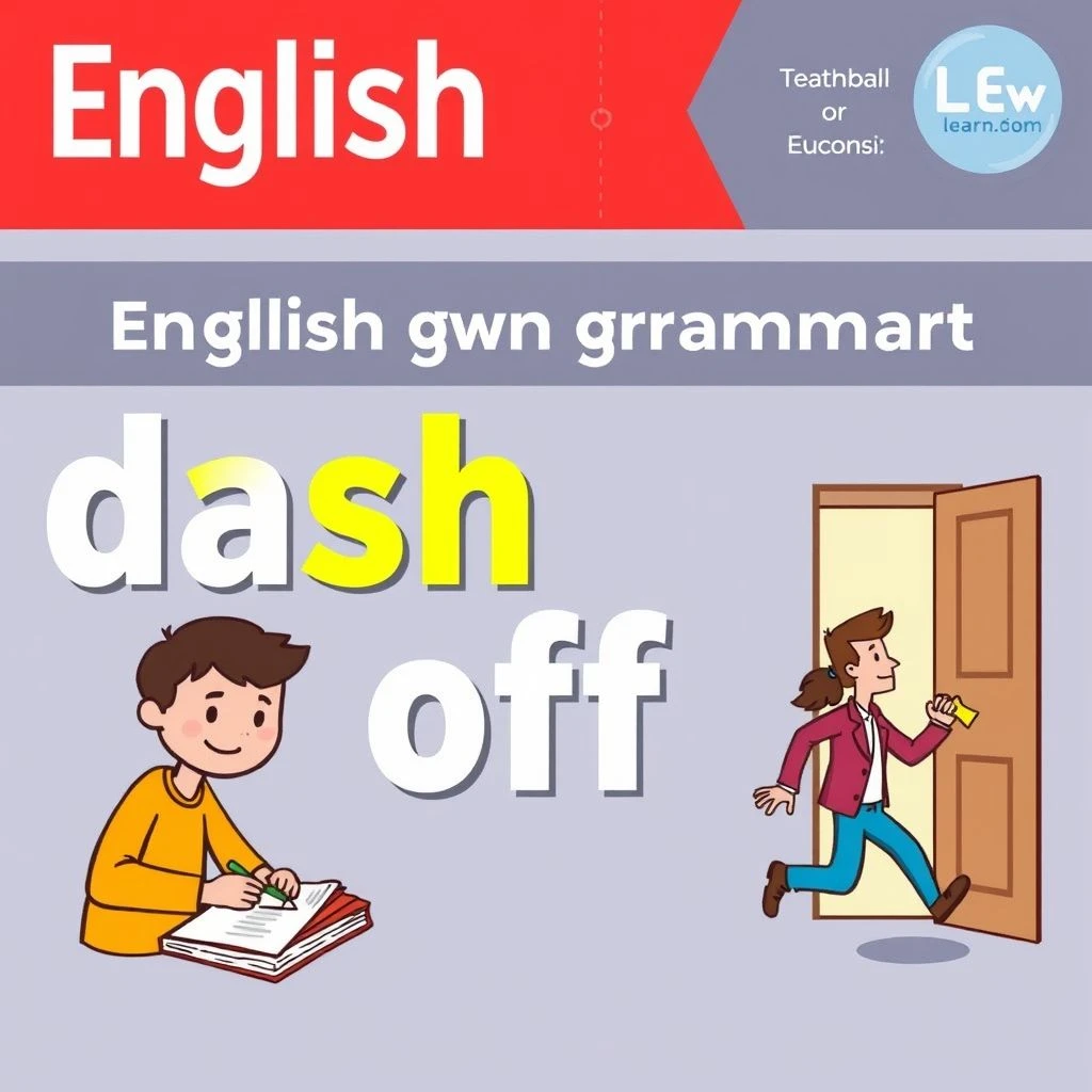 ทำความเข้าใจวลีวิเศษณ์ Dash off วิธีใช้ Dash off อย่างถูกต้อง