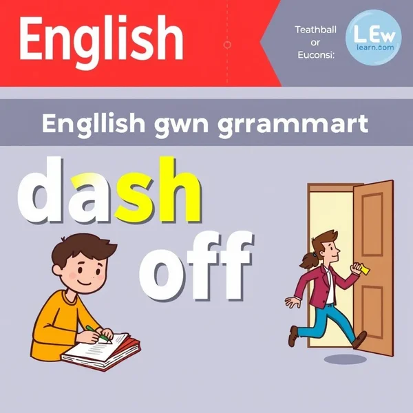 Understanding the phrasal verb Dash off