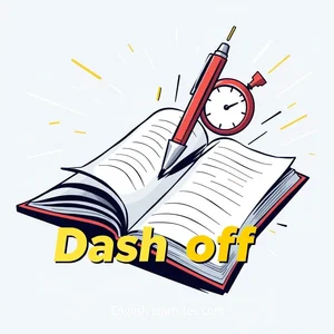 短语动词理解如何正确使用Dash off精准掌握地道表达