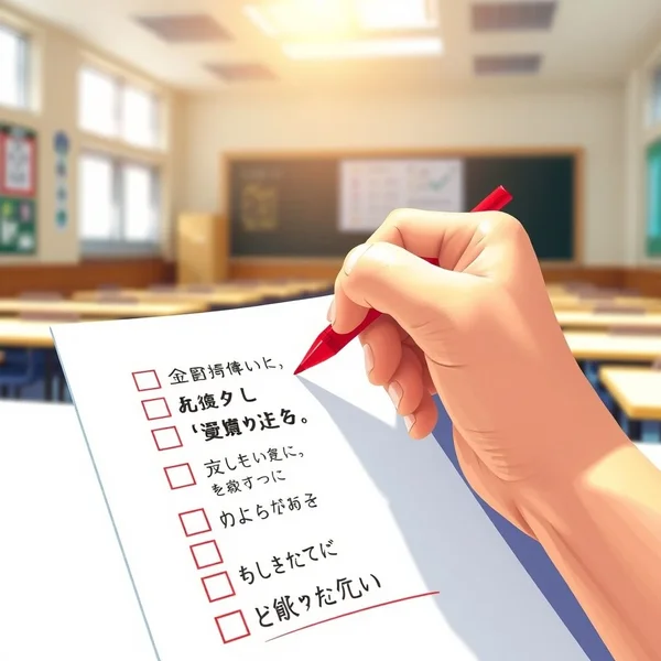 A checklist with items being crossed off to illustrate the phrasal verb "cross off"