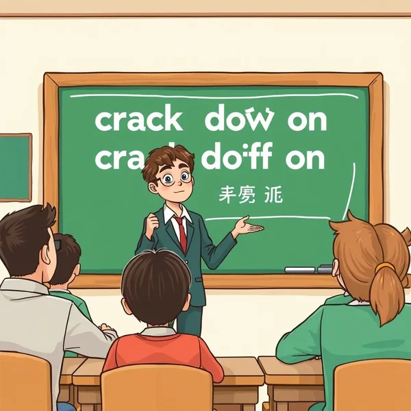 Understanding the phrasal verb crack down on