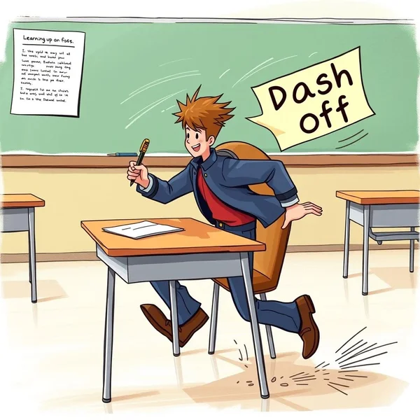 Understanding the phrasal verb Dash off
