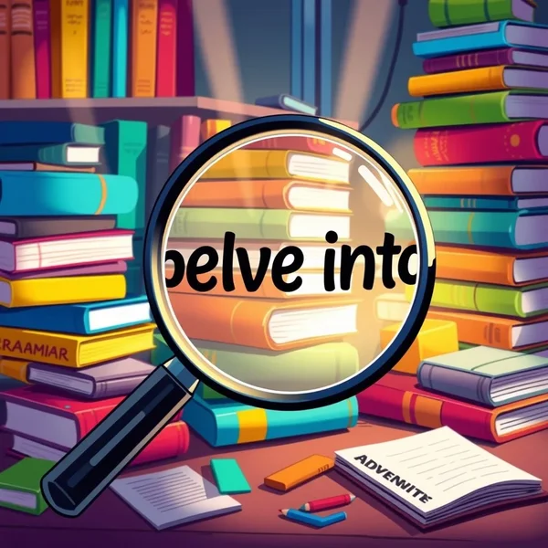 Understanding the phrasal verb delve into