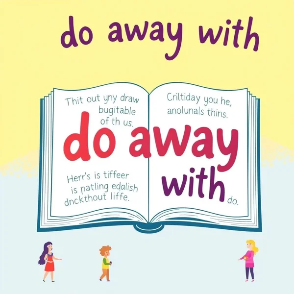Afbeelding die laat zien hoe je het frazale werkwoord "do away with" gebruikt