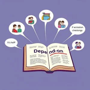 Depend on ความหมายและการใช้งานวลีกริยาในภาษาอังกฤษ