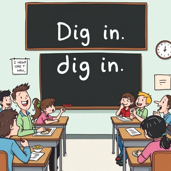 Das englische Phrasal Verb Dig in verstehen