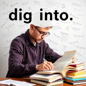 Dig into Verständnis des Phrasal Verbs 'Dig Into' für Englischlerner