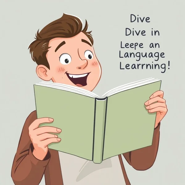 A person keenly reading a book, illustrating the concept of 'dig into' research.