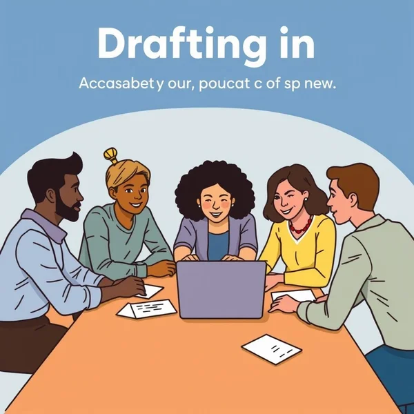 Image showing people being called to a meeting to illustrate the meaning of "Draft in"