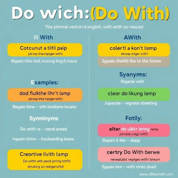 فهم الفعل المركب 'Do With'