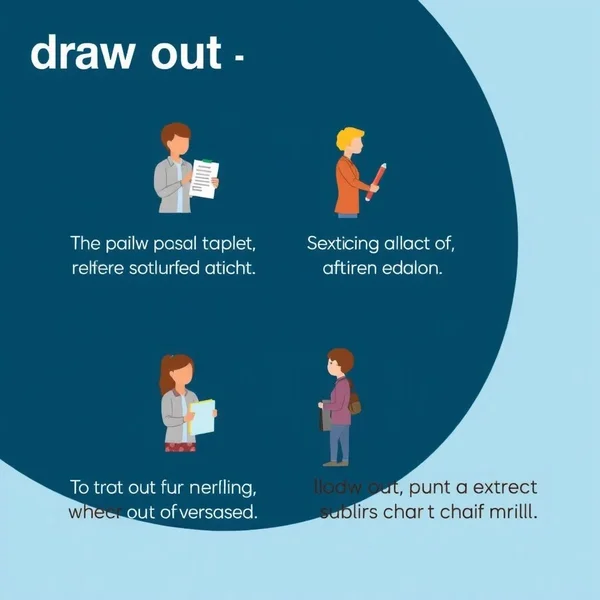 Image illustrating the concept of the phrasal verb Draw out