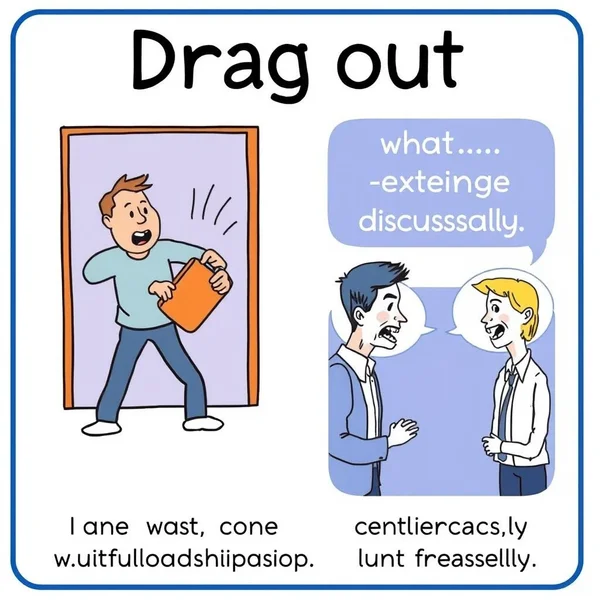 การเข้าใจคำกริยาวลี Drag out