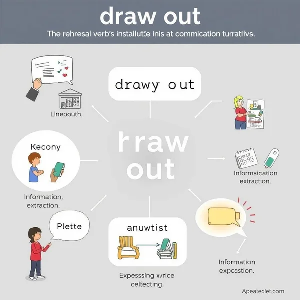Image illustrating the concept of the phrasal verb Draw out