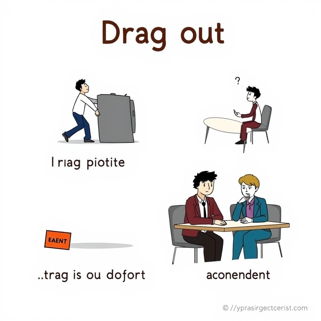 Понимание фразового глагола Drag out в английском языке
